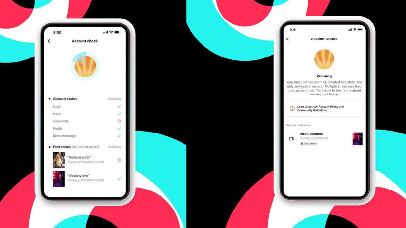 TikTok is rolling out a new "account status" feature.