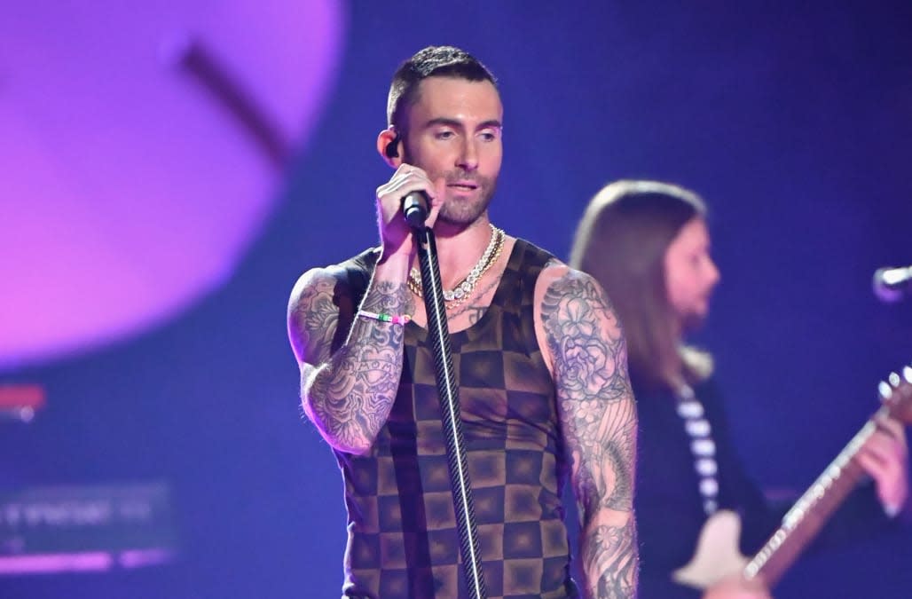 Who did Adam Levine shout out during Maroon 5's halftime show?