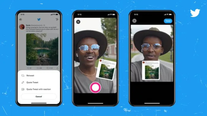 O Twitter está experimentando vídeos de reação para Quote Tweets.