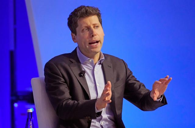 File - Sam Altman participates in a discussion during the Asia-Pacific Economic Cooperation (APEC) CEO Summit, Thursday, Nov. 16, 2023, in San Francisco. Microsoft has announced that it's hired Sam Altman and another architect of ChatGPT maker OpenAI after they unexpectedly departed the company days earlier in a corporate shakeup that shocked the artificial intelligence world. Microsoft Chairman and CEO Satya Nadella also tweeted Monday, Nov. 20, 2023 that the major investor in the chatbot that kicked off the generative AI craze is committed to its partnership with OpenAI. (, File)