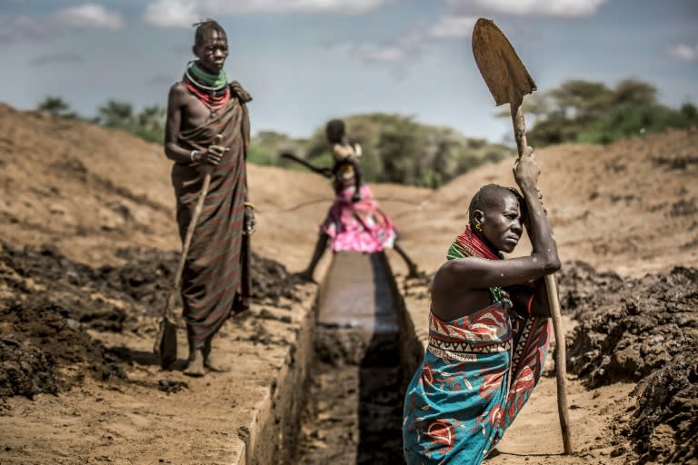 Drought, such as that gripping Turkana County in Kenya, has become more frequent because of global warming (AFP Photo/Luis TATO)