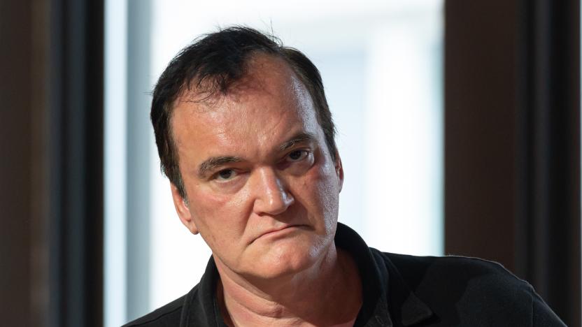 NEW YORK, NEW YORK - NOVEMBER 02: Quentin Tarantino speaks at panel discussion on "Pulp Fiction" NFTs during NFT.NYC at Neuehouse on November 02, 2021 in New York City. (Photo by Noam Galai/Getty Images)