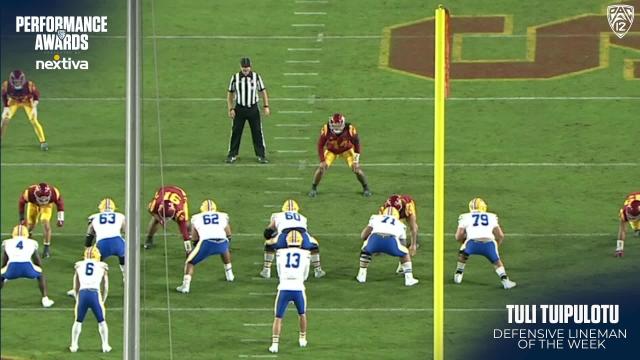 USC's Tuli Tuipulotu wins third Pac-12 Defensive Lineman of the Week award, presented by Nextiva