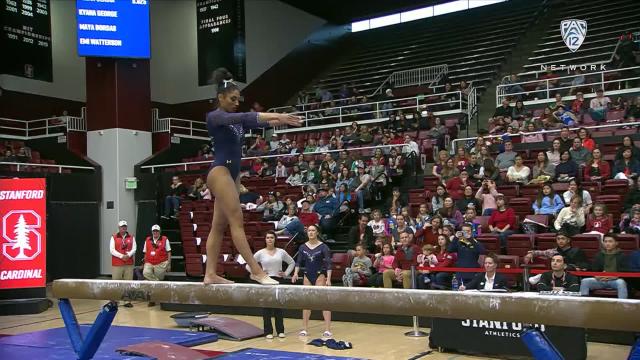 Cal's beam lineup boosting program to ranked wins in Pac-12 competition  