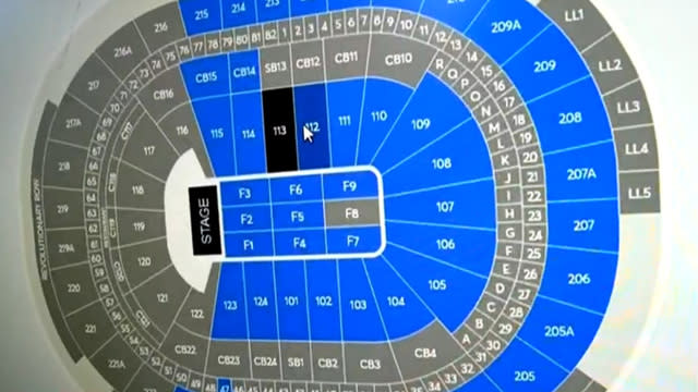 detailed wells fargo center seating chart with seat numbers