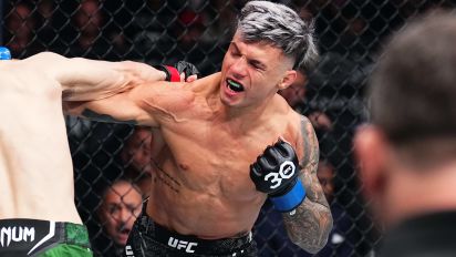 Getty Images - NEW YORK, NEW YORK - NOVEMBER 11: Alessandro Costa of Brazil punches Steve Erceg of Australia in a flyweight fight during the UFC 295 event at Madison Square Garden on November 11, 2023 in New York City. (Photo by Chris Unger/Zuffa LLC via Getty Images)