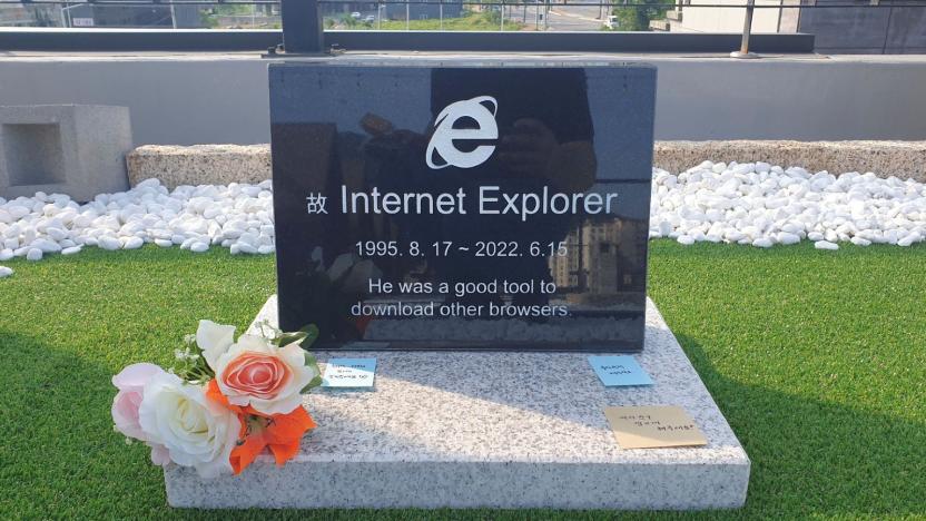 Internet Explorer tombstone