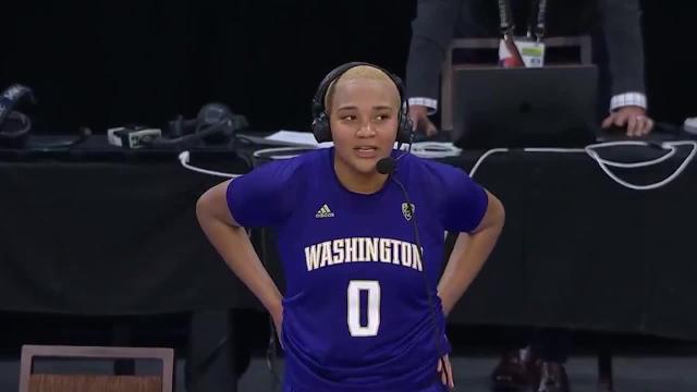 Quay Miller credits 'Ball movement' after No. 11 Washington upsets No. 6 Colorado in the 2021 Pac-12 Women's Basketball Tournament