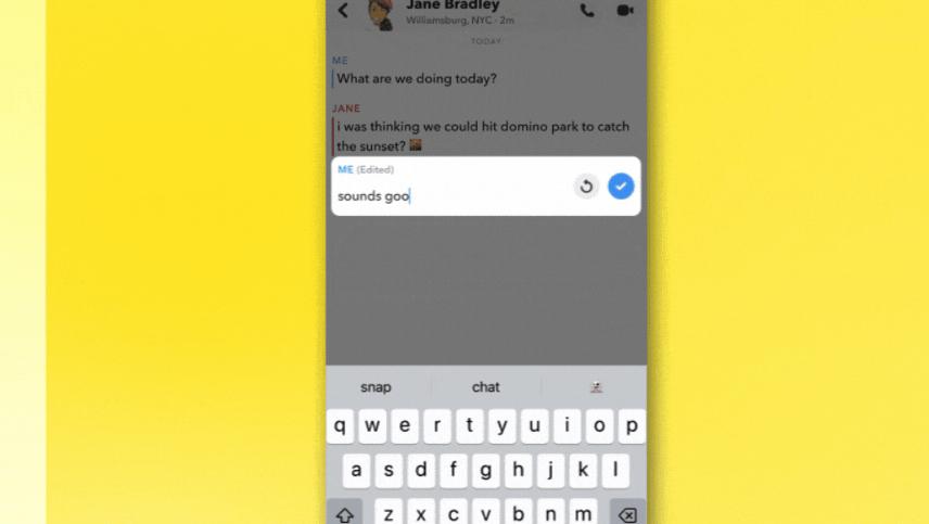 Snapchat edit chats.
