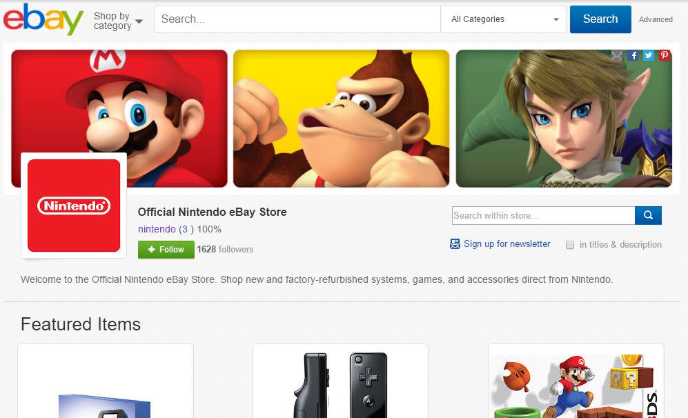 nintendo ebay store