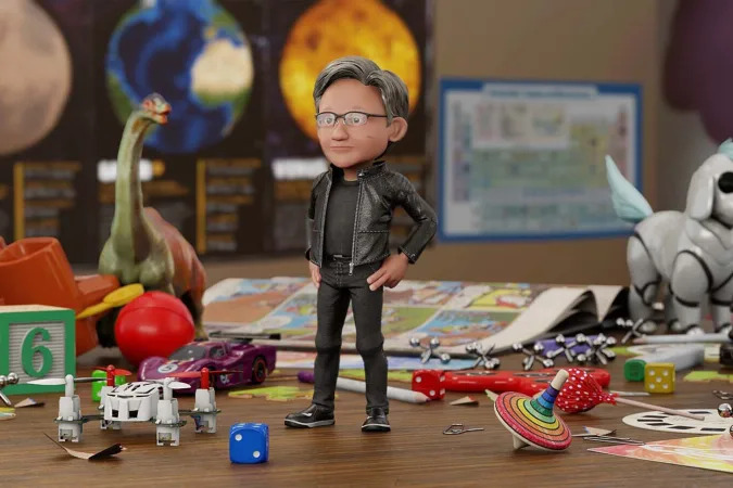 NVIDIA Omniverse Avatar toy version of Jensen Huang