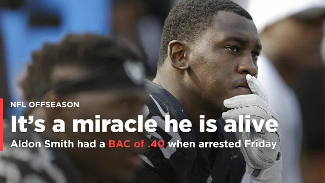 Aldon Smith had a BAC of .40 - five times the legal limit - when arrested Friday, and it's a miracle he's alive