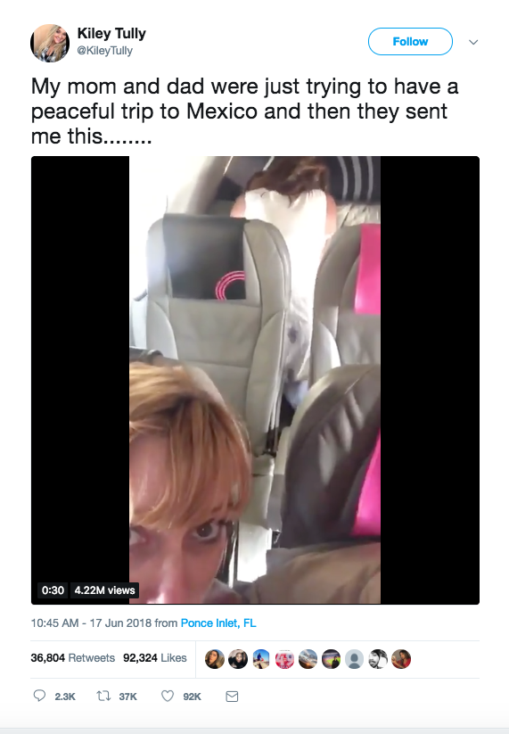 Buckle Up Couple Caught On Video Having Sex On A Plane In