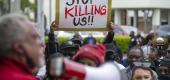 Demonstrators in Elizabeth City, N.C. (AP)