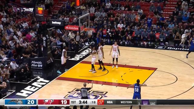 Paolo Banchero with an and one vs the Miami Heat