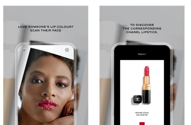 Chanel Lipscanner app 