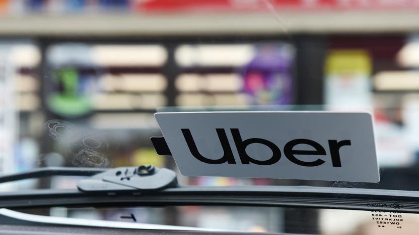 An Uber sticker is seen on driver Margaret Bordelon's car in Lafayette, Louisiana, U.S. February 16, 2020. Picture taken February 16, 2020.   REUTERS/Callaghan O'Hare