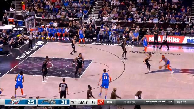 Shai Gilgeous-Alexander with an and one vs the Orlando Magic