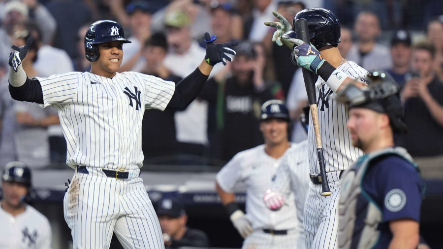 Associated Press - Juan Soto homered twice, Aaron Judge and Alex Verdugo also went deep and the New York Yankees beat the Seattle Mariners 7-3 on Wednesday night to stop their first two-game losing
