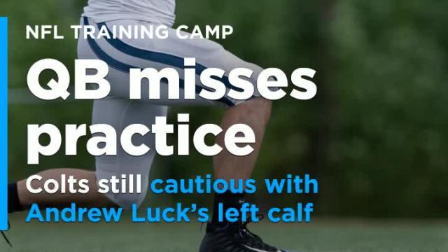 Colts QB Andrew Luck misses practice again with calf injury