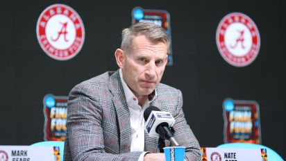 Getty Images - GLENDALE, ARIZONA - APRIL 06: Head coach Nate Oats of the Alabama Crimson Tide speaks during a press conference in the NCAA Men’s Basketball Tournament Final Four semifinal game at State Farm Stadium on April 06, 2024 in Glendale, Arizona. (Photo by Alysa Rubin/NCAA Photos via Getty Images)