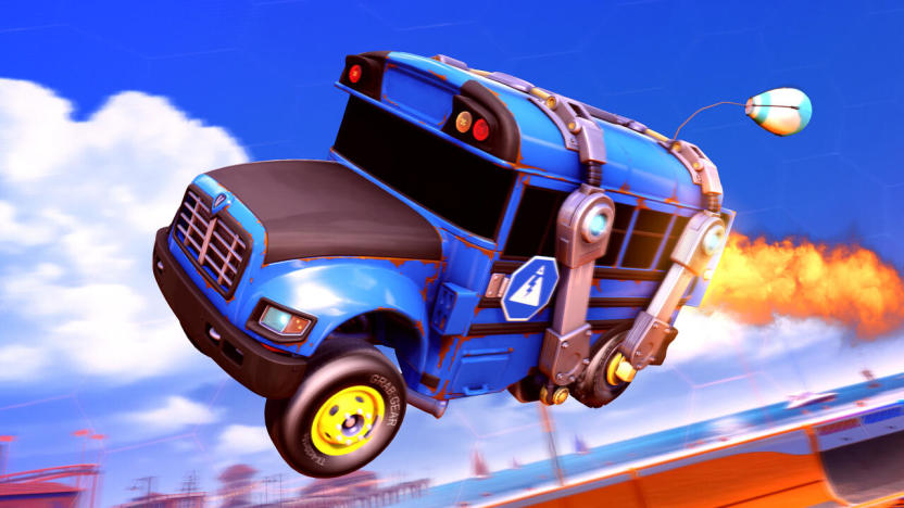 Fortnite's Battle Bus in Rocket League