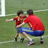 Shakira y su hijo celebran el gol de Piqué
