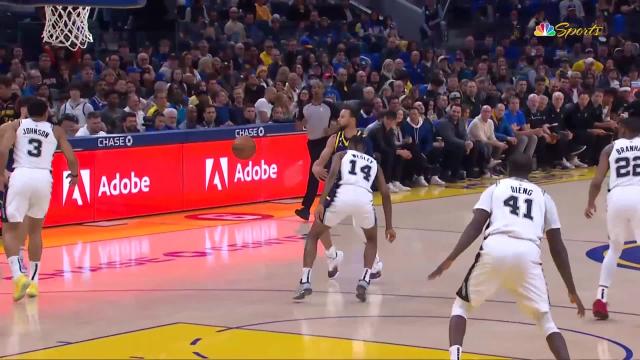 Kevon Looney with a dunk vs the San Antonio Spurs
