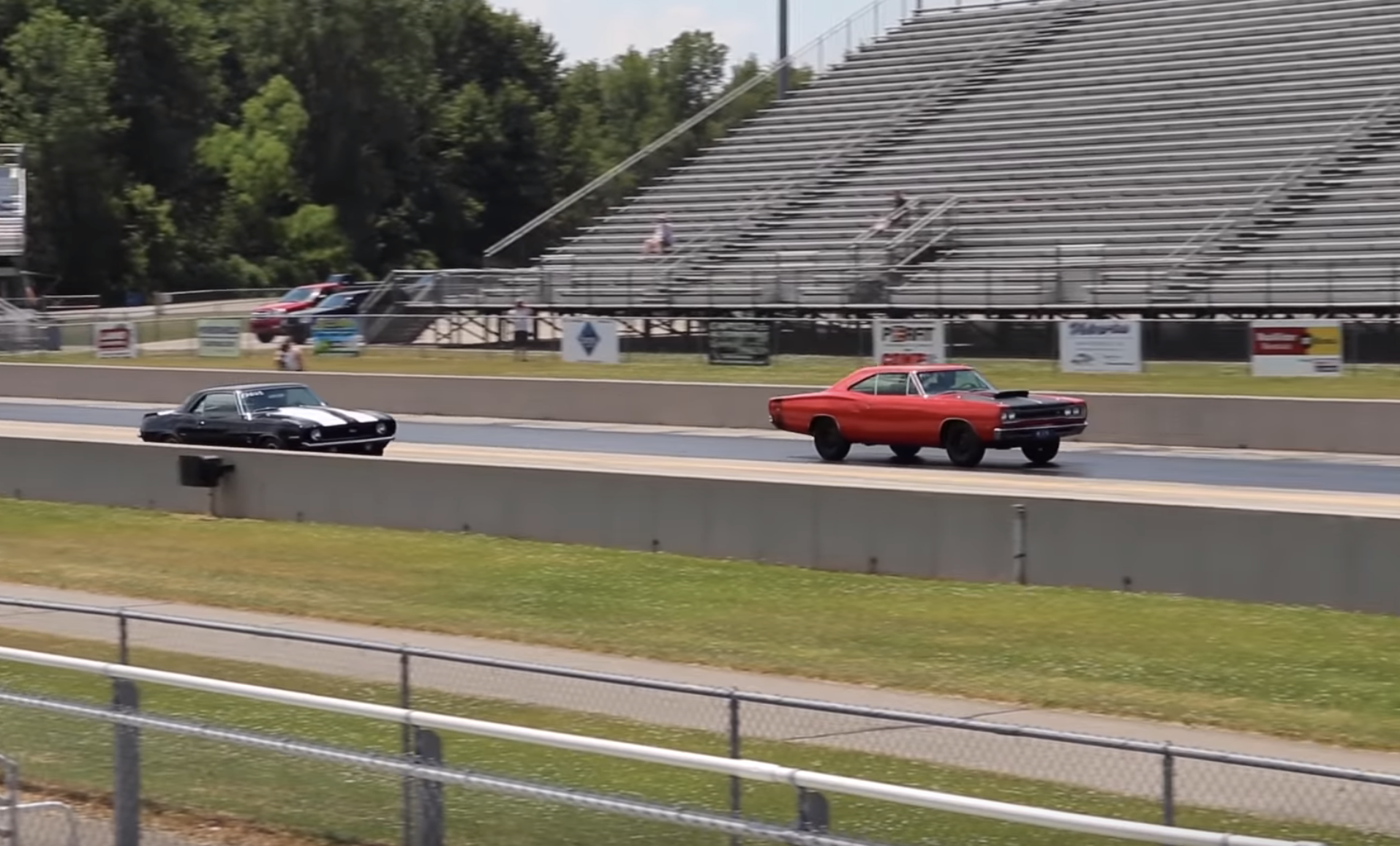 Mopar Monster Thrashes Camaro In Head To Head Drag Race