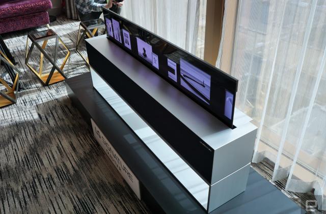 LG's rollable OLED R TV