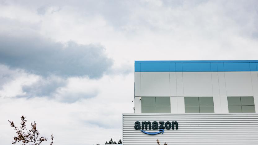 An Amazon warehouse for orders and delivery in Puyallup, Washington.