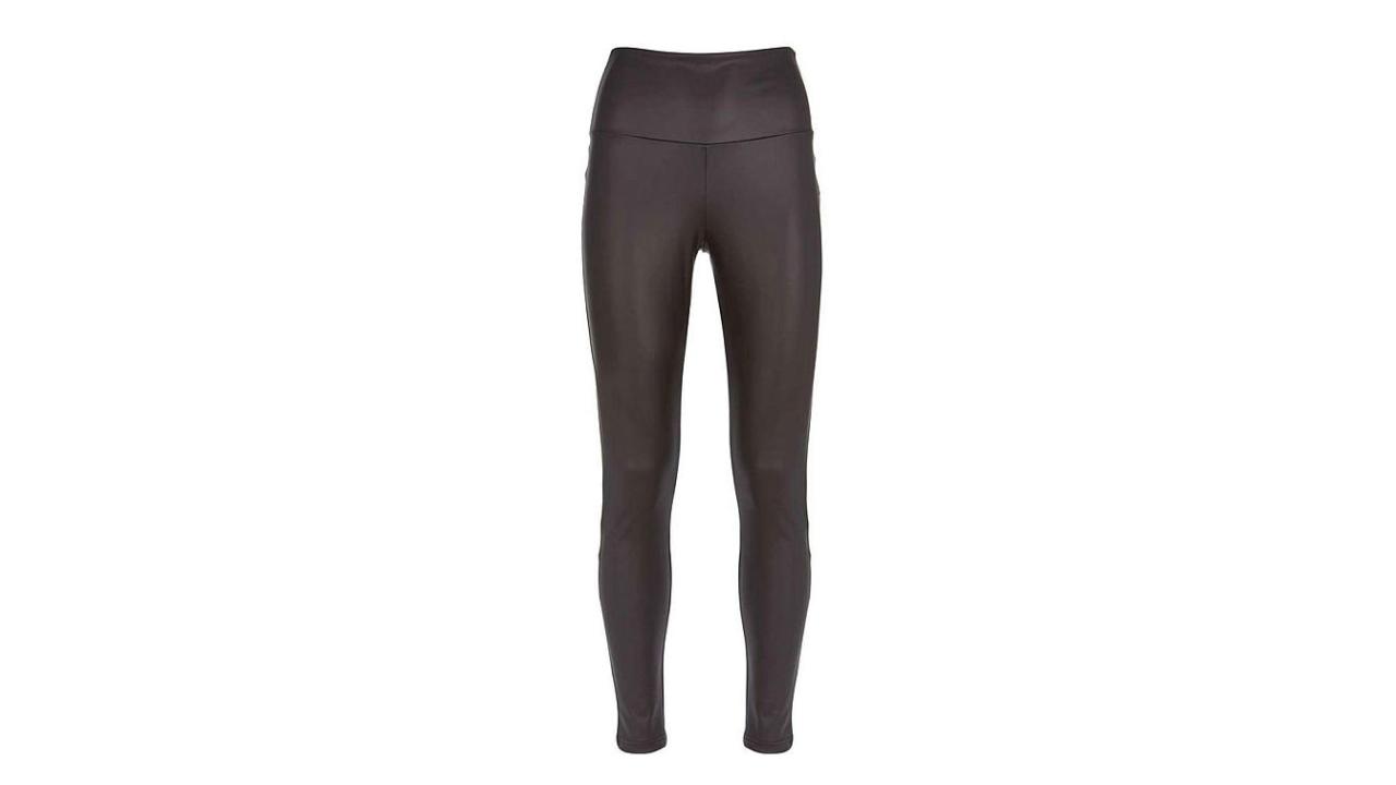 Mint Velvet Faux Leather Treggings, Black at John Lewis & Partners