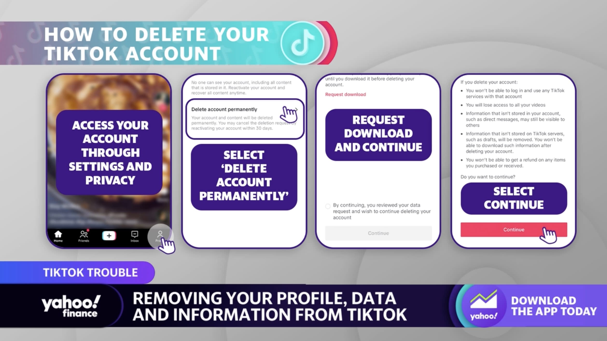 How to delete your profile, data from TikTok