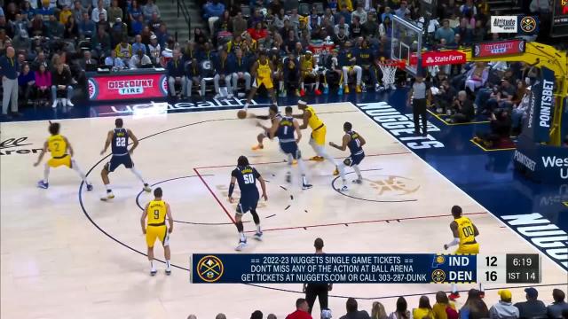 Aaron Gordon with a dunk vs the Indiana Pacers