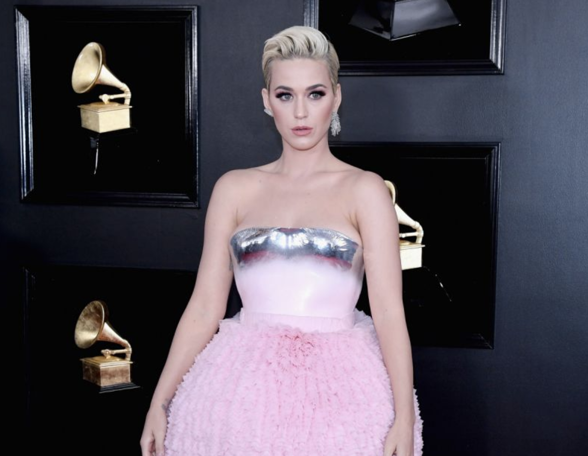 katy perry pink dress grammys