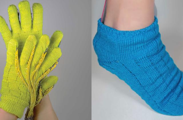 MIT CSAIL's smart clothes, including gloves and socks