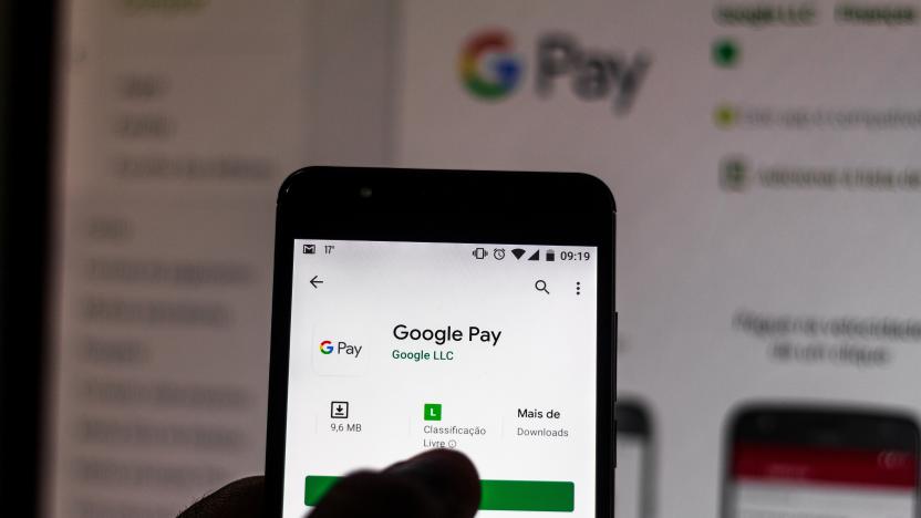 BRAZIL - 2019/09/11: In this photo illustration the Google Pay logo is seen displayed on a smartphone. (Photo Illustration by Rafael Henrique/SOPA Images/LightRocket via Getty Images)