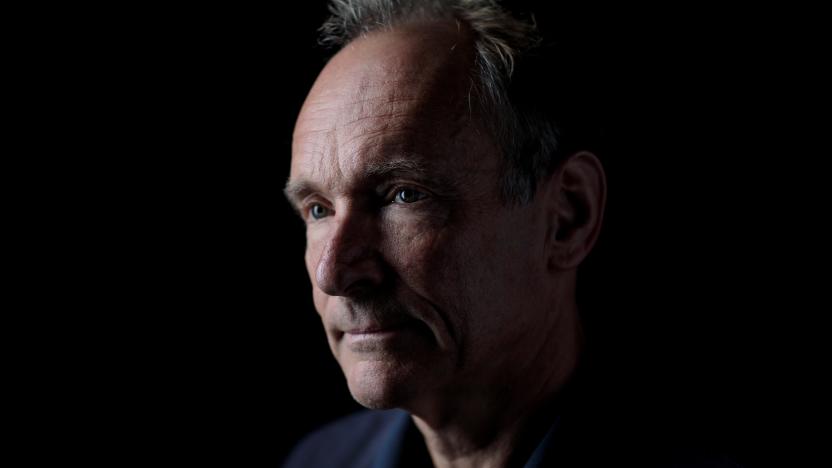 World Wide Web founder Tim Berners-Lee poses for a photograph following a speech at the Mozilla Festival 2018 in London, Britain October 27, 2018. Picture taken October 27, 2018. REUTERS/Simon Dawson