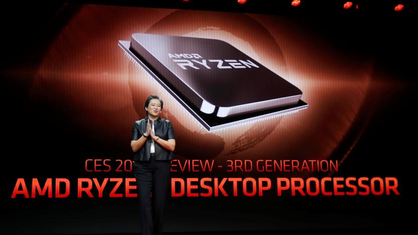 Lisa Su, president and CEO of AMD, talks about AMD's 3rd generation Ryzen desktop processor during a keynote address at the 2019 CES in Las Vegas, Nevada, U.S., January 9, 2019. REUTERS/Steve Marcus