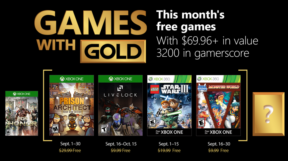 xbox one august free games