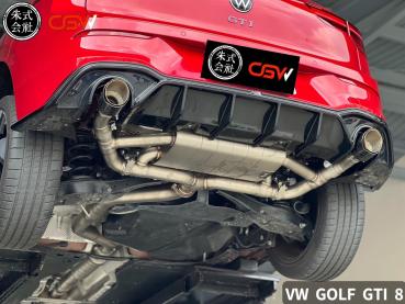 VW GOLF GTI 8 不鏽鋼中尾段 德國小鋼炮低沈厚實飽滿聲浪唯一選擇