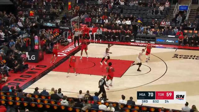 Jimmy Butler with a dunk vs the Toronto Raptors