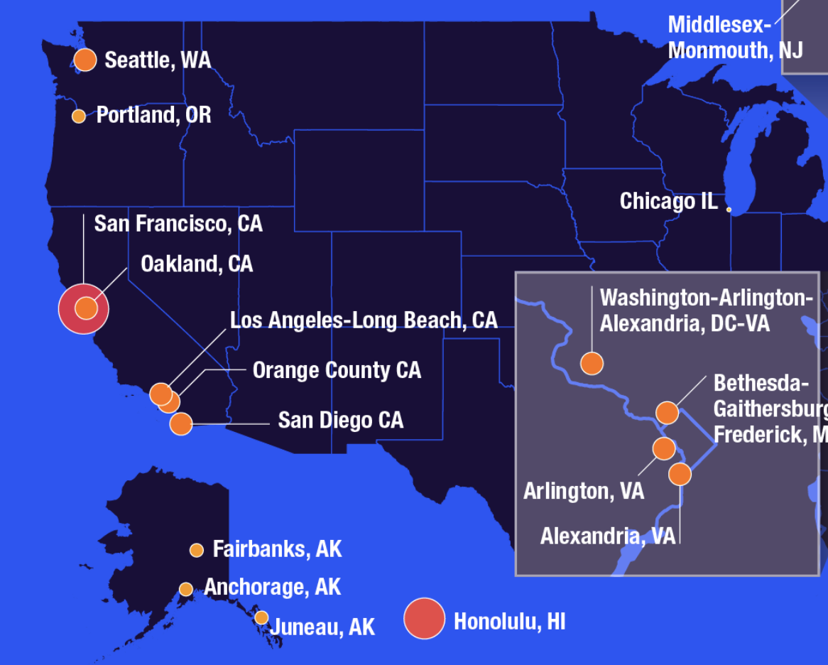 The 25 most expensive U.S. cities to live in