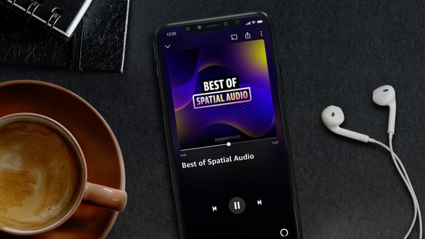 Amazon Music spatial audio on a smartphone