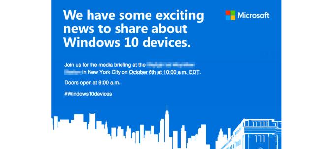 Microsoft unveils new Windows 10 devices on October 6th