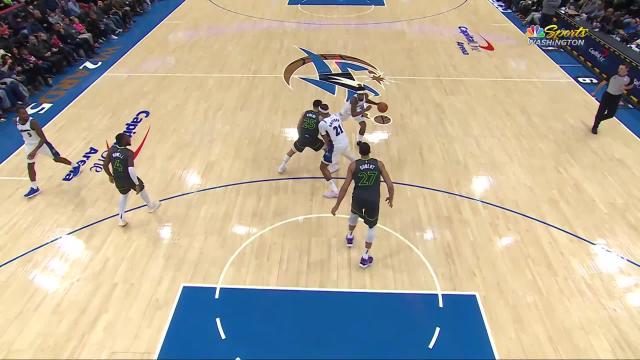 Bradley Beal with an and one vs the Minnesota Timberwolves