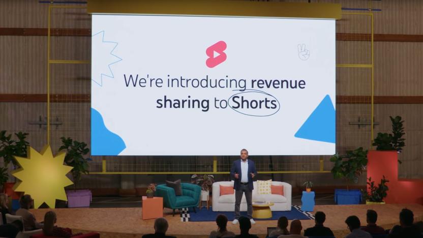 YouTube announces revenue sharing for Shorts.