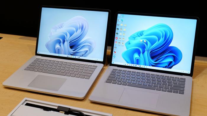 As you can see, Microsoft has messed around much with the new Surface Laptop Studio 2's design (left) when compared to the original. 