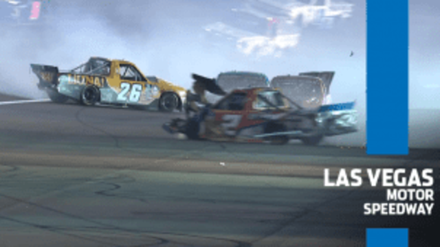 Multiple Truck Series playoff drivers collected in Vegas pileup