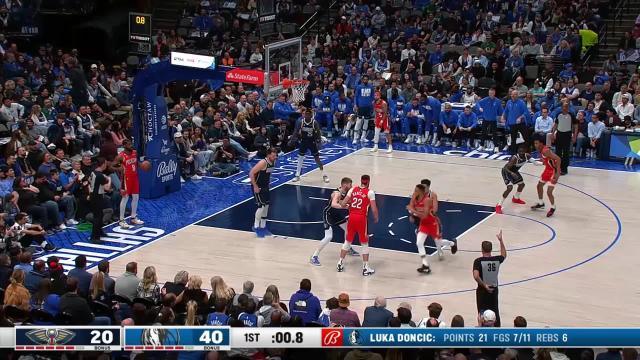 Top last baskets of the periods from Dallas Mavericks vs. New Orleans Pelicans
